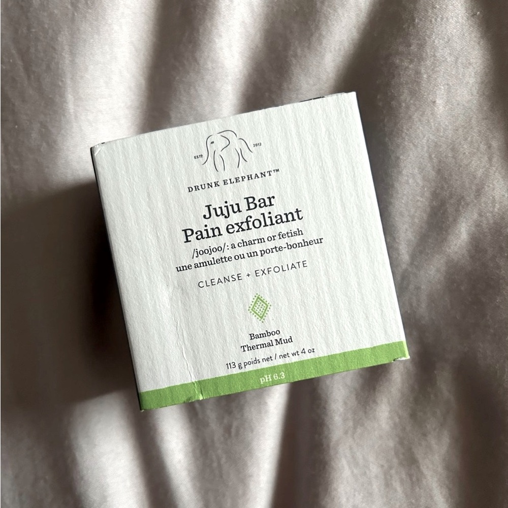 Drunk Elephant Juju Bar - Exfoliating Face Wash & Moisturizing Bar Cleanser 4oz